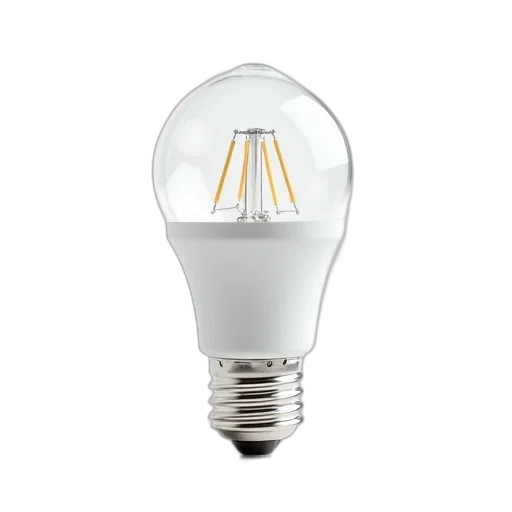 3d render, photorealistic, close-up, image, white, led, light, bulb transparent PNG cut-out