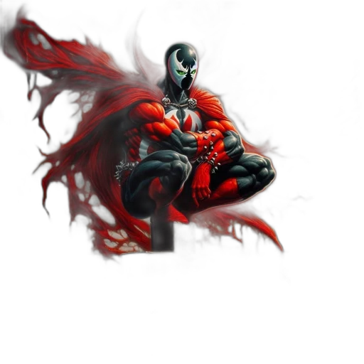 mask, dragon, creature, concept art, comic book art, fantasy art, pixel art, red transparent PNG cut-out