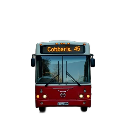 car, 3d render, photorealistic, concept art, pixel art, red, white, bus transparent PNG cut-out