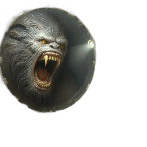 animal, creature, face, mask, photorealistic, 3d render, concept art, alien transparent PNG cut-out
