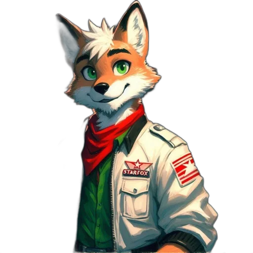 staff, jacket, animal, face, concept art, pixel art, fantasy art, cartoon transparent PNG cut-out