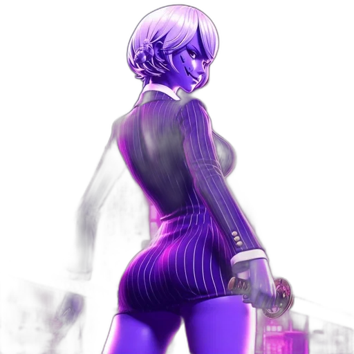 robot, dress, jacket, cyberpunk, concept art, comic book art, fantasy art, neon lights transparent PNG cut-out