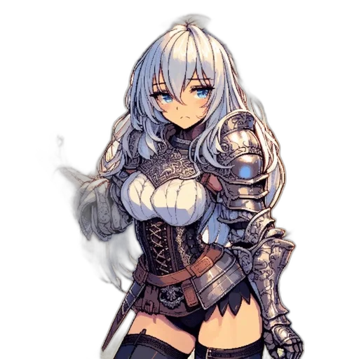 sword, weapon, staff, dress, fantasy art, pixel art, concept art, anime transparent PNG cut-out