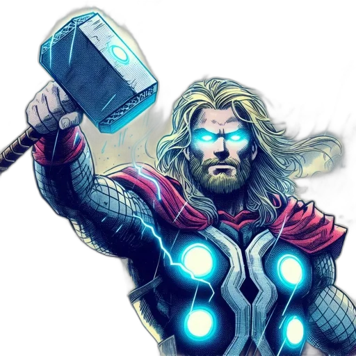sword, weapon, comic book art, concept art, fantasy art, pixel art, blue, bearded transparent PNG cut-out