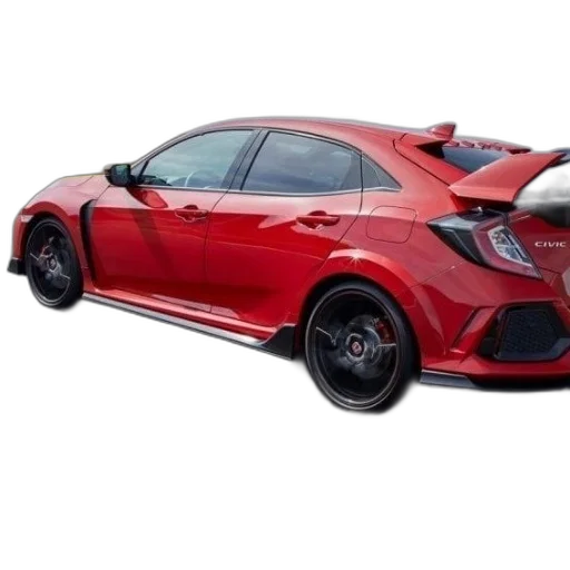 car, 3d render, photorealistic, vibrant, red, honda, civic, type transparent PNG cut-out