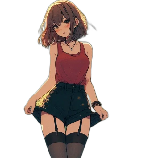 dress, flower, jacket, creature, anime, watercolor, cartoon, pixel art transparent PNG cut-out