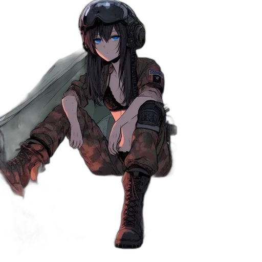 weapon, mask, shoes, hat, concept art, pixel art, watercolor, anime transparent PNG cut-out