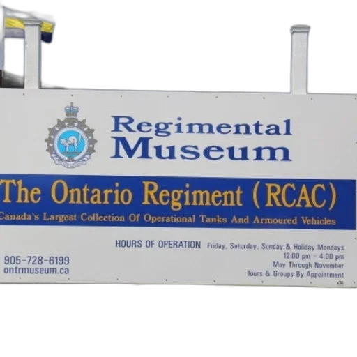 building, sign, regimental, museum, ontario, regiment, rcac, displayed transparent PNG cut-out