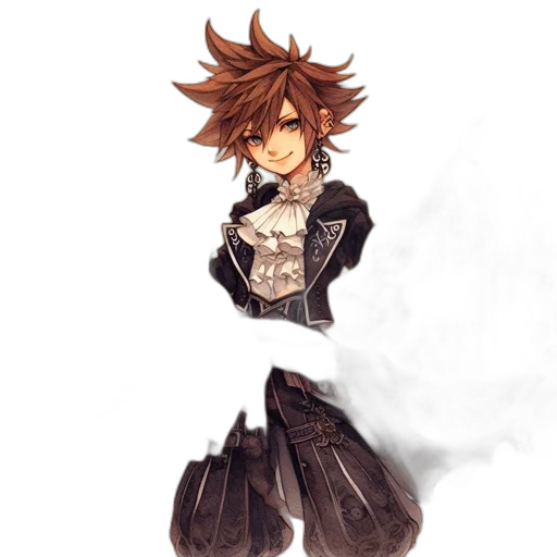 jacket, staff, weapon, hair, concept art, pixel art, fantasy art, anime transparent PNG cut-out