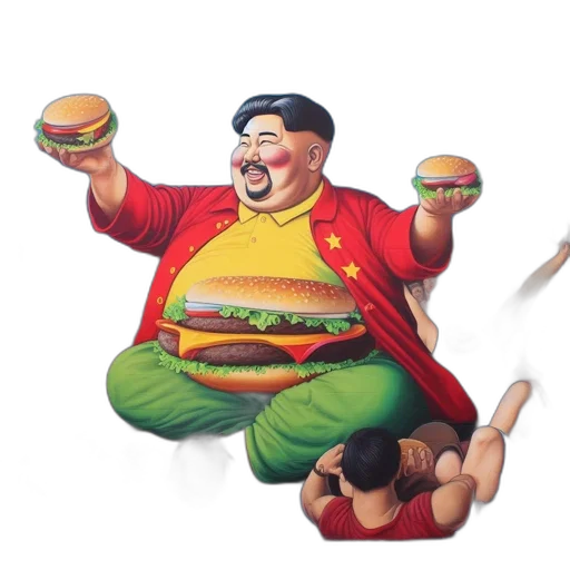 food, concept art, photorealistic, 3d render, pixel art, vibrant, mural, features transparent PNG cut-out