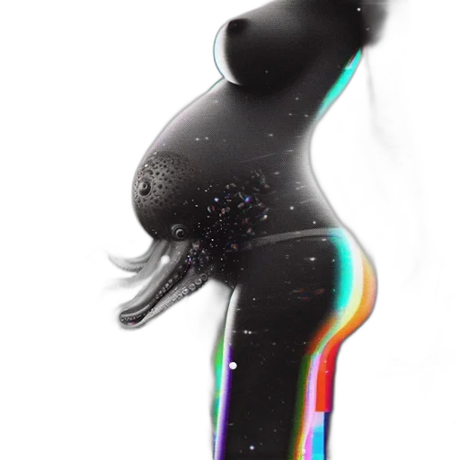 bottle, hair, crown, dress, 3d render, concept art, vaporwave, cartoon transparent PNG cut-out