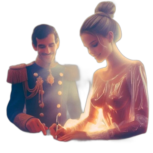 dress, crown, jewelry, staff, concept art, fantasy art, photorealistic, oil painting transparent PNG cut-out