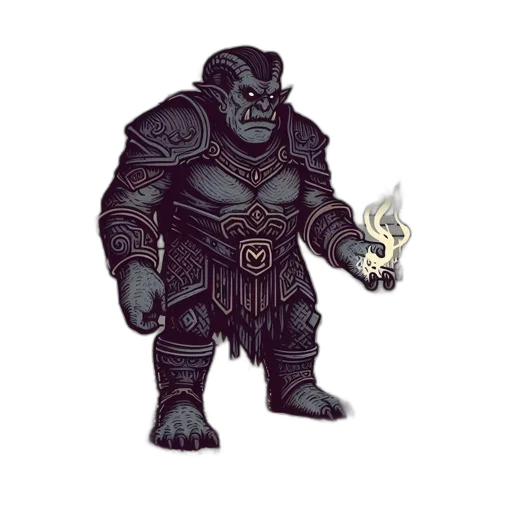 staff, creature, concept art, fantasy art, pixel art, comic book art, dark, monochrome transparent PNG cut-out