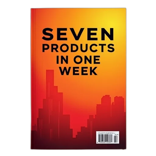 book, cover, title, seven, products, one, week, bold transparent PNG cut-out