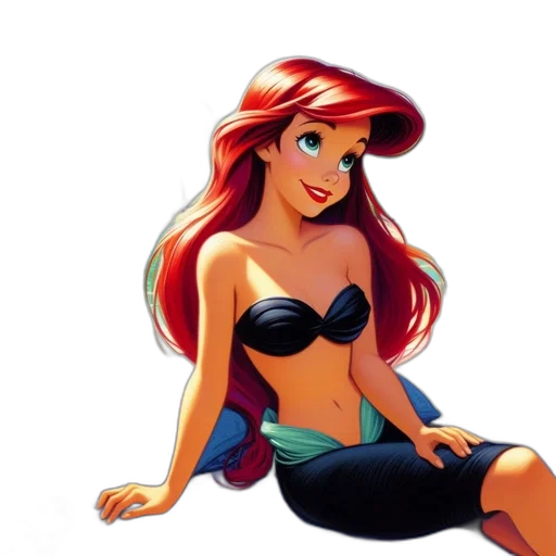 dress, cartoon, concept art, watercolor, photorealistic, underwater, red, animated transparent PNG cut-out