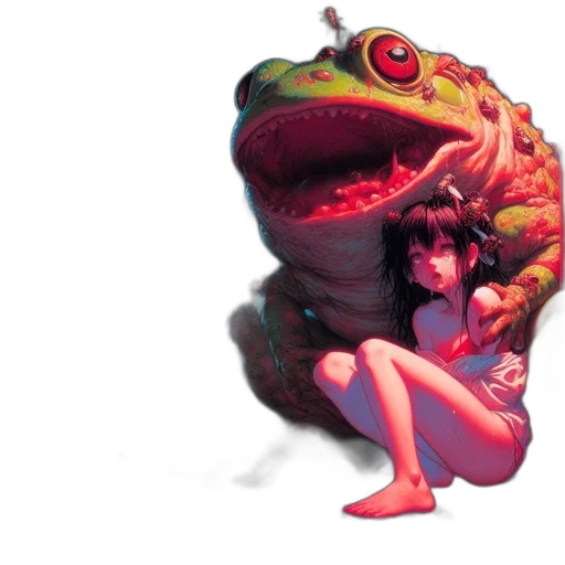 creature, dragon, mask, dress, concept art, fantasy art, photorealistic, pixel art transparent PNG cut-out
