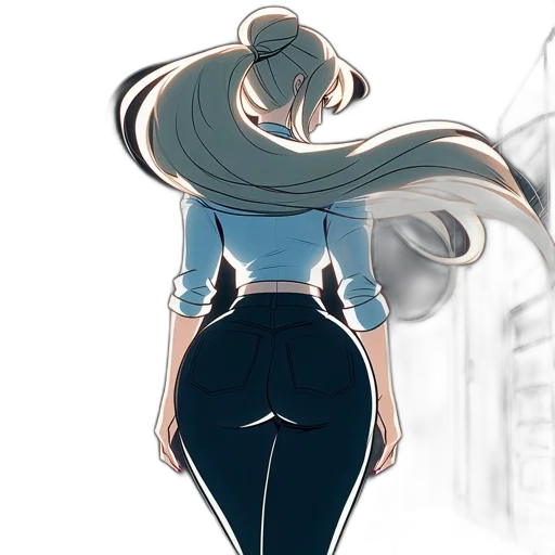 dress, jacket, staff, hair, concept art, anime, watercolor, cartoon transparent PNG cut-out