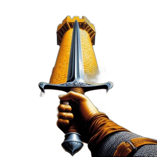 sword, weapon, staff, crown, concept art, fantasy art, 3d render, comic book art transparent PNG cut-out