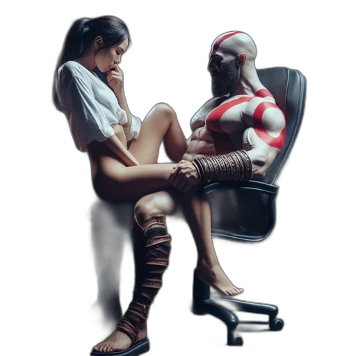 furniture, robot, concept art, cyberpunk, fantasy art, pixel art, office, setting transparent PNG cut-out