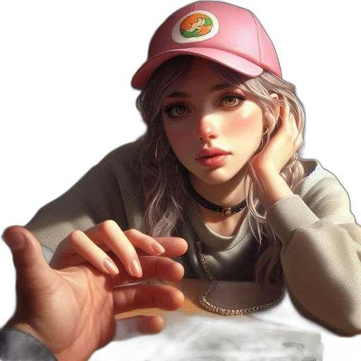hat, face, jacket, weapon, photorealistic, concept art, fantasy art, oil painting transparent PNG cut-out