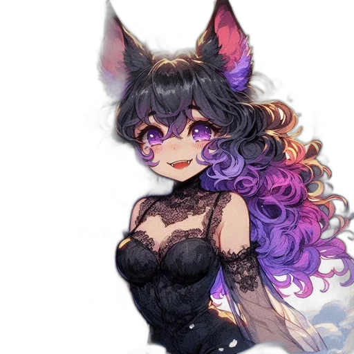 dress, staff, mask, animal, fantasy art, anime, pixel art, concept art transparent PNG cut-out
