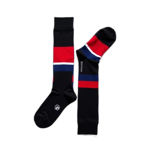 pair, black, red, striped, socks, blue, stripe, middle transparent PNG cut-out