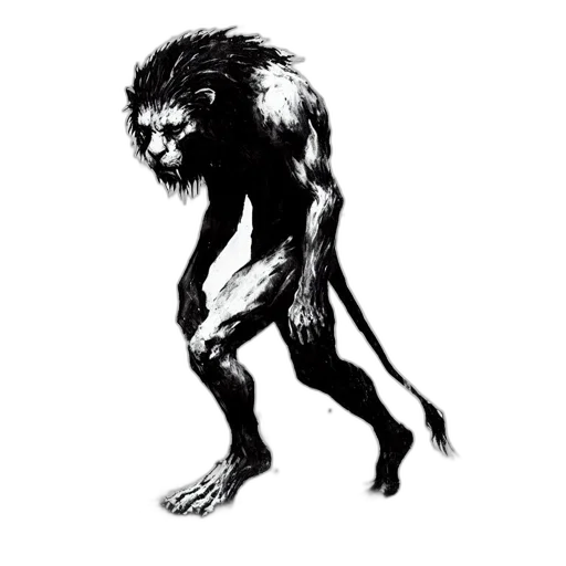 creature, animal, staff, concept art, pencil sketch, comic book art, fantasy art, anthropomorphic transparent PNG cut-out