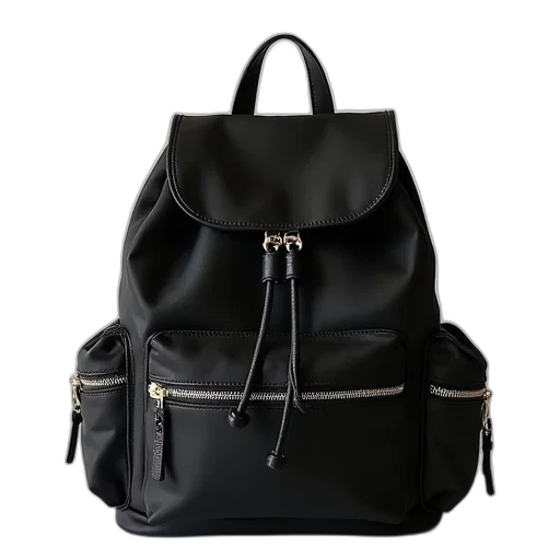 dark, black, calvin, backpack, women transparent PNG cut-out