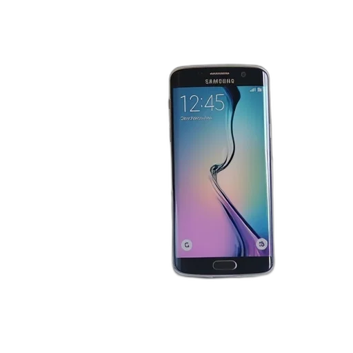 white, samsung, galaxy, smartphone, displayed, table, box, black transparent PNG cut-out