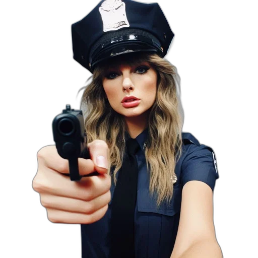 weapon, hat, staff, concept art, photorealistic, cartoon, female, officer transparent PNG cut-out