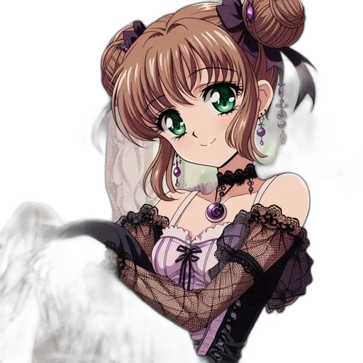 staff, jewelry, dress, weapon, anime, pixel art, cartoon, fantasy art transparent PNG cut-out