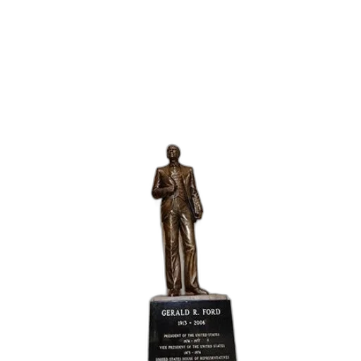 staff, statue, gerald, ford, stands, between, two, paintings transparent PNG cut-out