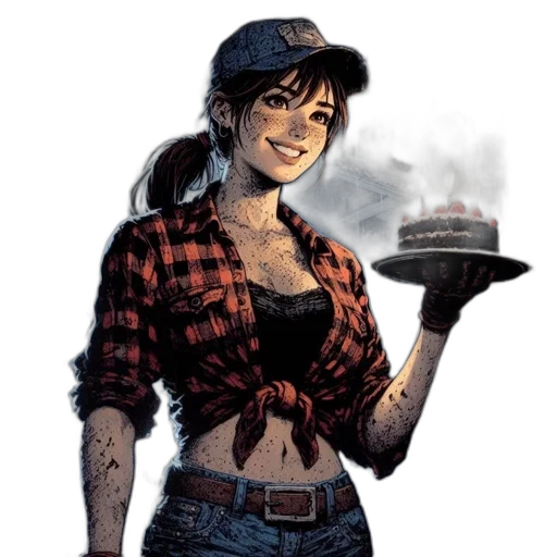 staff, food, hat, comic book art, concept art, cartoon, pixel art, young transparent PNG cut-out