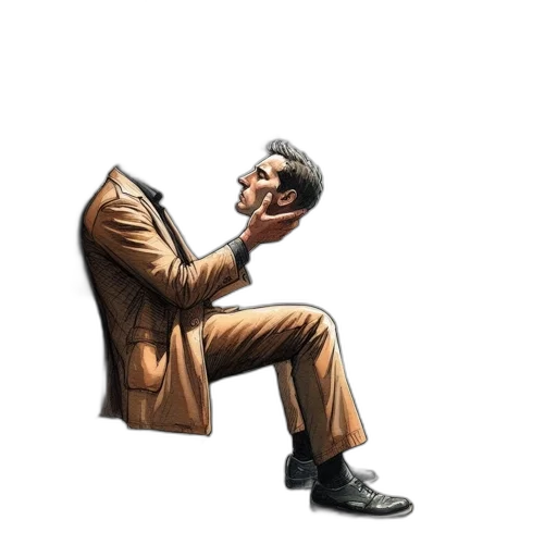 jacket, staff, face, furniture, concept art, comic book art, 3d render, pixel art transparent PNG cut-out