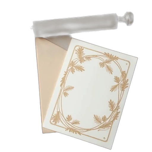 jewelry, brown, white, invitation transparent PNG cut-out