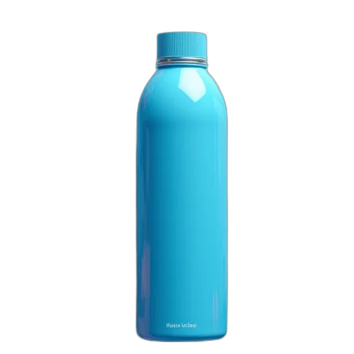 bottle, 3d render, blue, coral, car, wash, 450ml transparent PNG cut-out