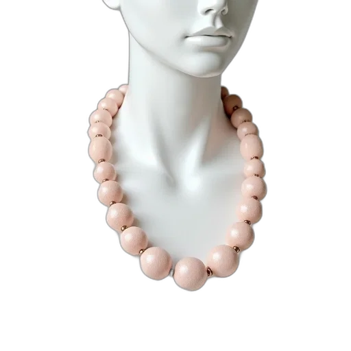 jewelry, 3d render, photorealistic, pastel, earth tones, white, mannequin, wearing transparent PNG cut-out