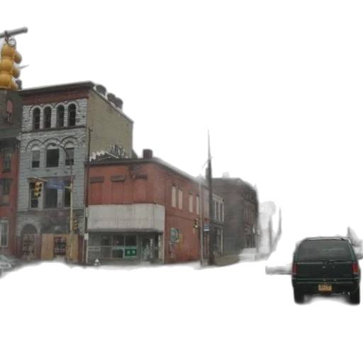 car, building, robot, concept art, photorealistic, 3d render, pixel art, city street transparent PNG cut-out