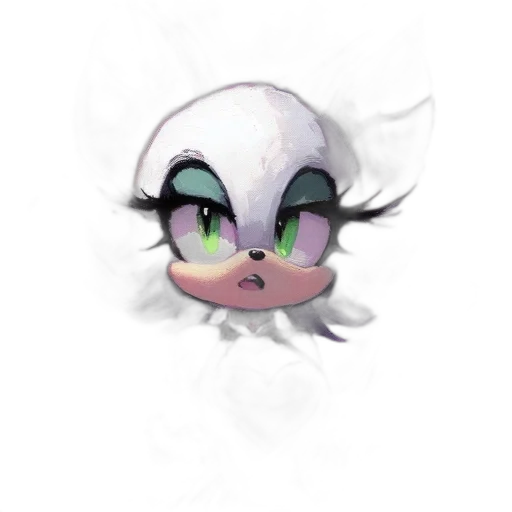 creature, mask, animal, face, concept art, 3d render, pixel art, watercolor transparent PNG cut-out