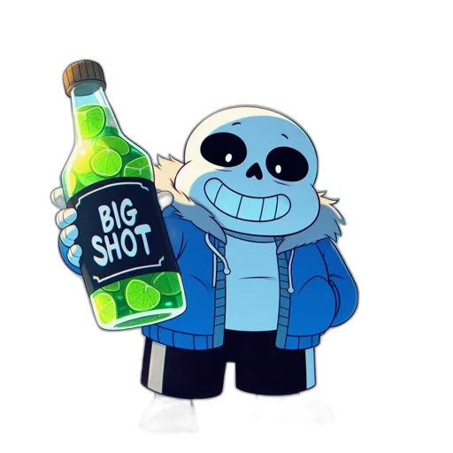jacket, bottle, robot, weapon, concept art, pixel art, cartoon, 3d render transparent PNG cut-out
