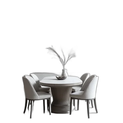 furniture, food, staff, 3d render, photorealistic, concept art, forest, monochrome transparent PNG cut-out