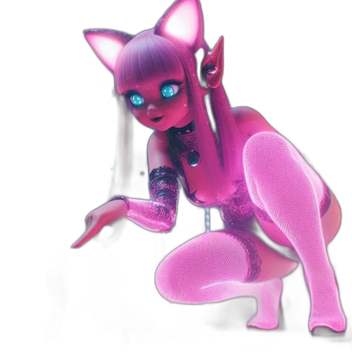 robot, creature, animal, staff, concept art, 3d render, fantasy art, vaporwave transparent PNG cut-out