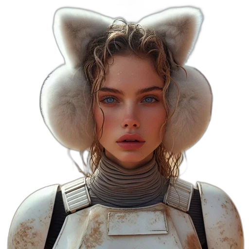 hat, robot, jacket, face, photorealistic, cyberpunk, concept art, fantasy art transparent PNG cut-out