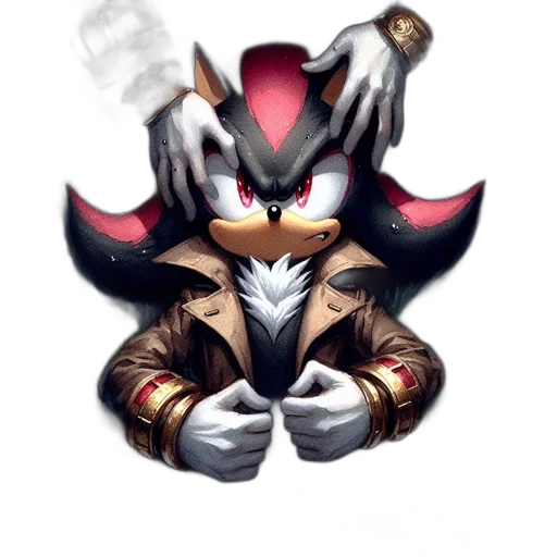 jacket, mask, animal, creature, pixel art, concept art, 3d render, cartoon transparent PNG cut-out