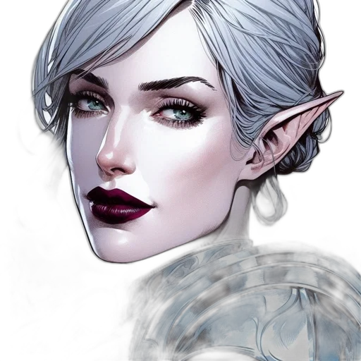 face, fantasy art, concept art, comic book art, photorealistic, dark, blue, pastel transparent PNG cut-out