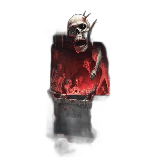 mask, staff, face, creature, concept art, fantasy art, pixel art, 3d render transparent PNG cut-out