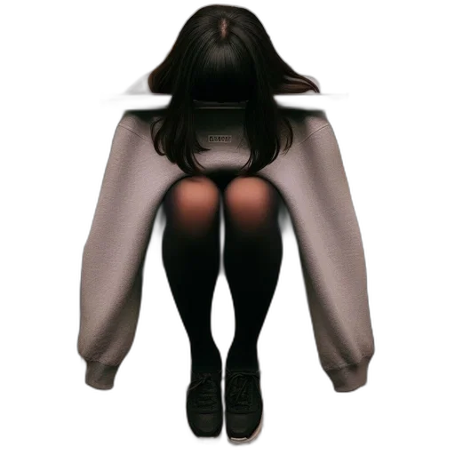jacket, hat, dress, umbrella, 3d render, concept art, photorealistic, dark transparent PNG cut-out