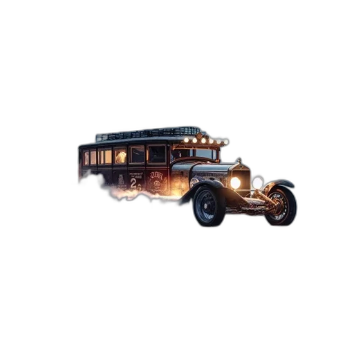 car, concept art, 3d render, pixel art, photorealistic, antique, drives, through transparent PNG cut-out
