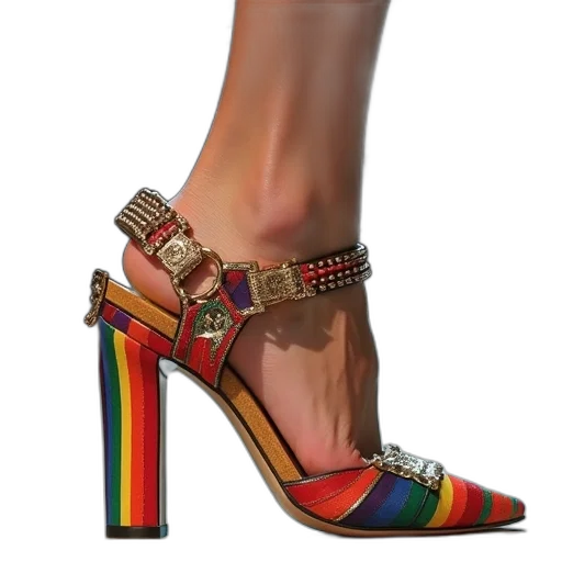 shoes, photorealistic, 3d render, colorful transparent PNG cut-out
