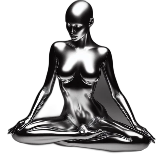 jewelry, concept art, photorealistic, 3d render, pencil sketch, monochrome, metallic, humanoid transparent PNG cut-out